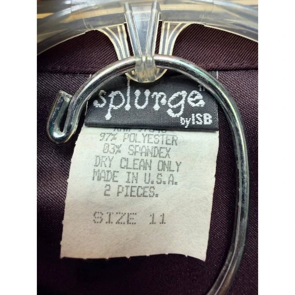 The Splurge Burgundy Skirt Suit Set Blazer and Skirt Two Piece Plum Professional